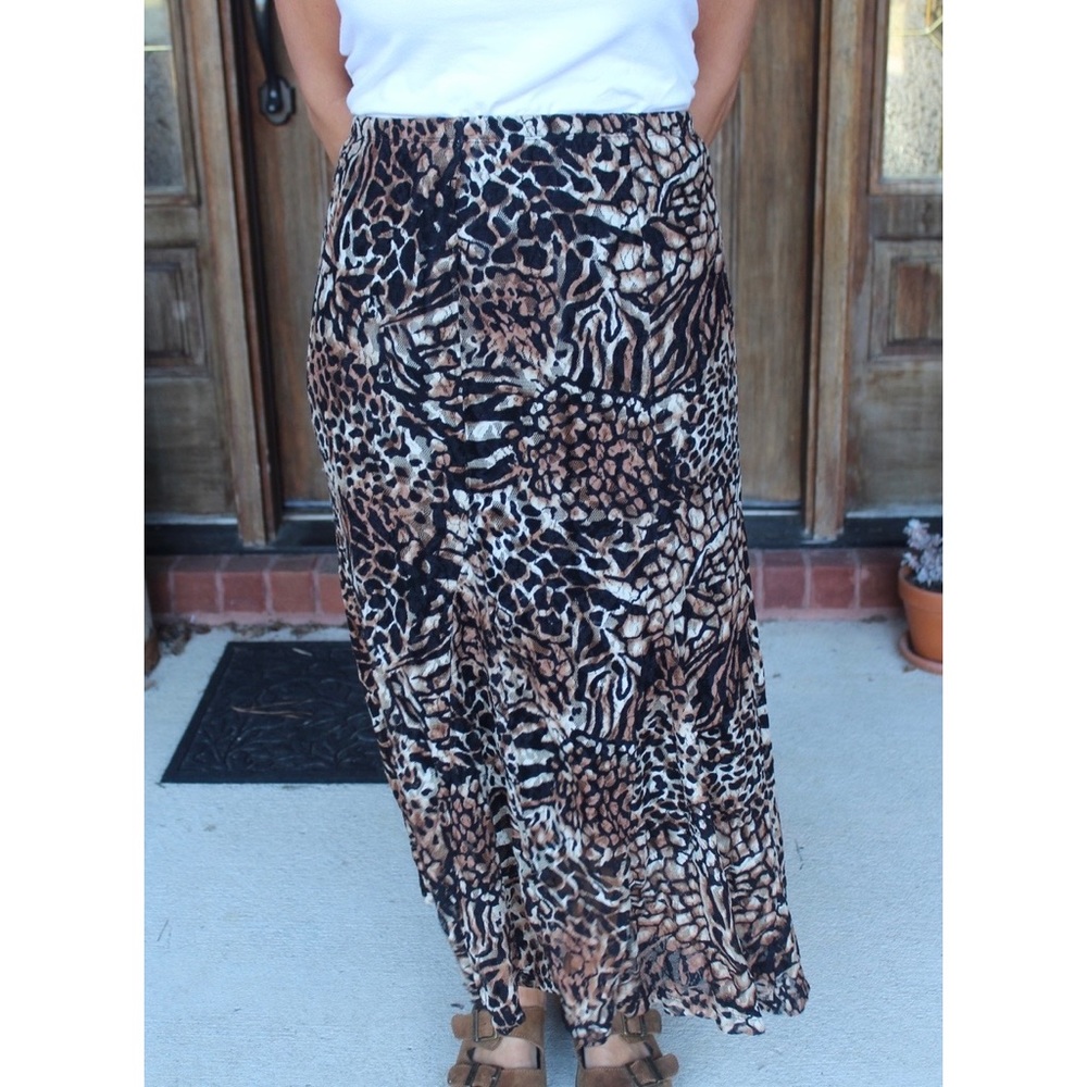 Lace Leopard Print Long Skirt!